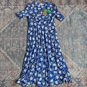 Boden Blue and White Jersey Tea Dress